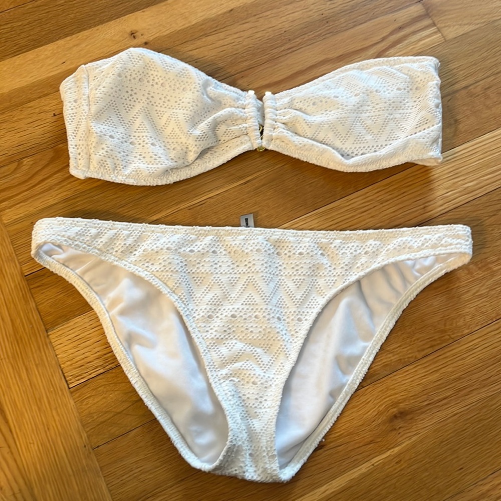 White Strapless Bikini